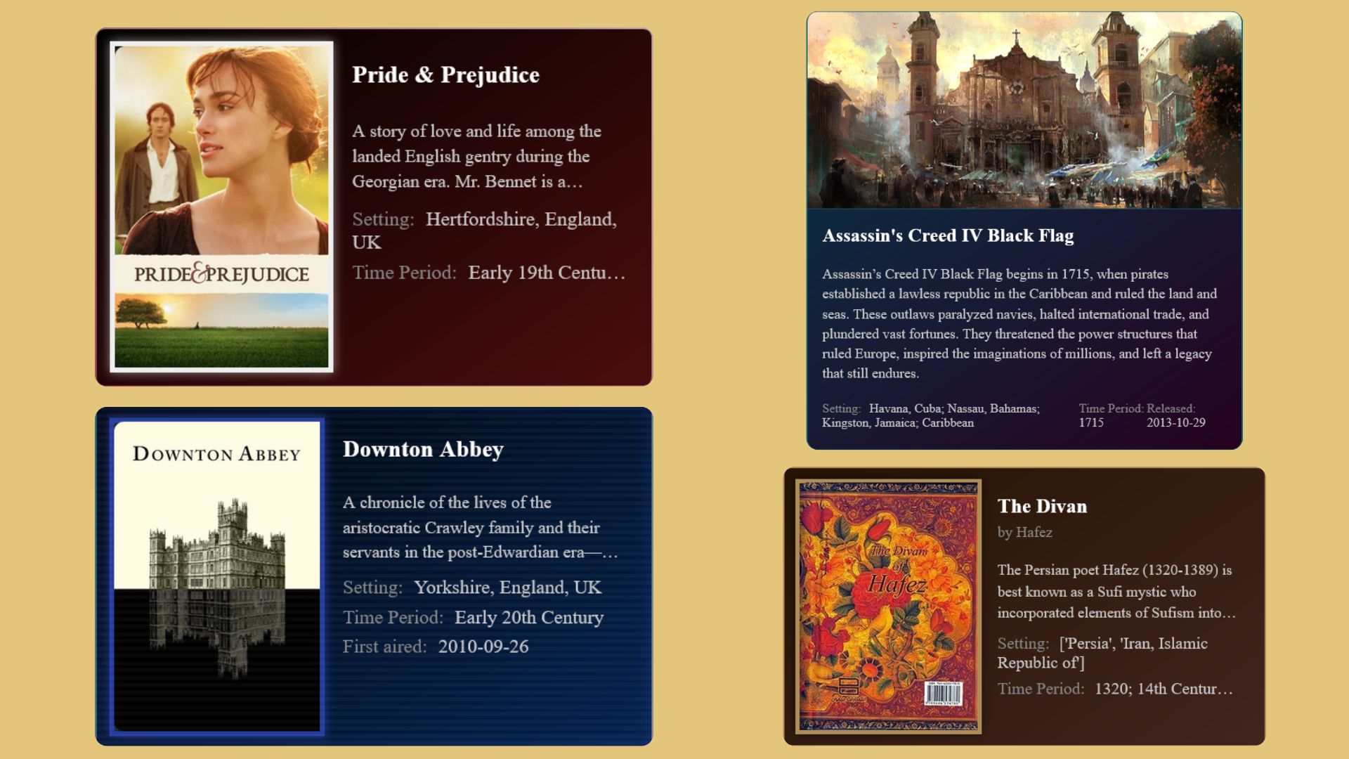 Interactive story cards